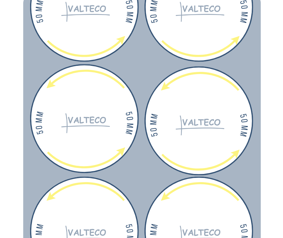 etiquetas adhesivas 50x50 circular redondas